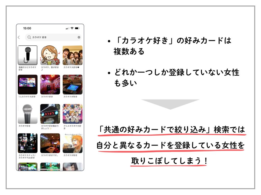 好みカードは複数種類ある