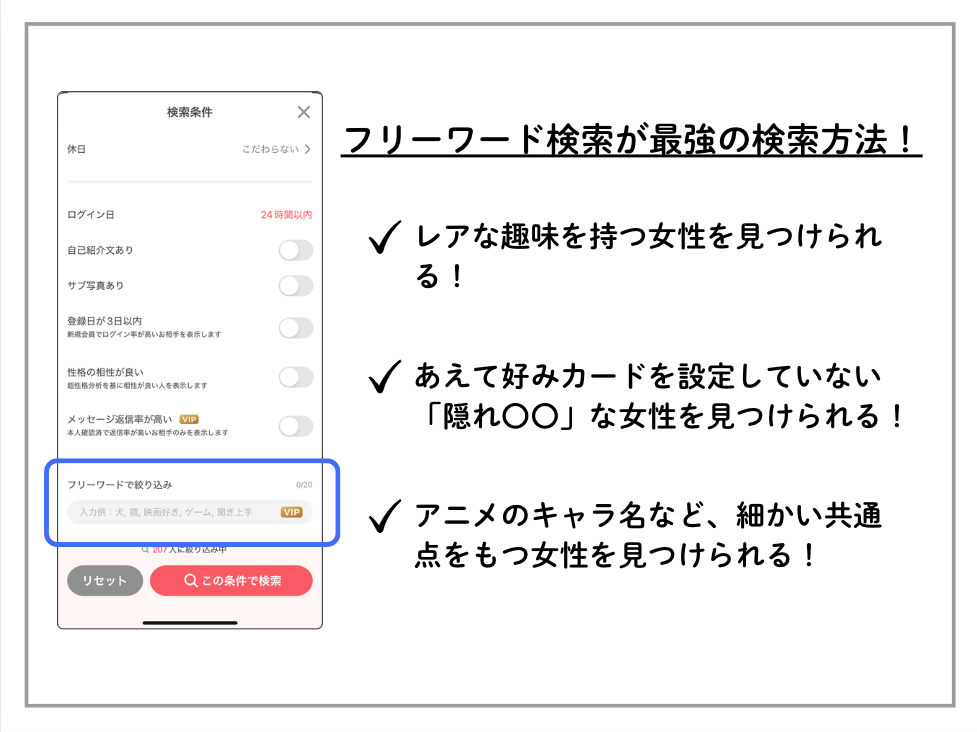 フリーワードが最強の検索方法!